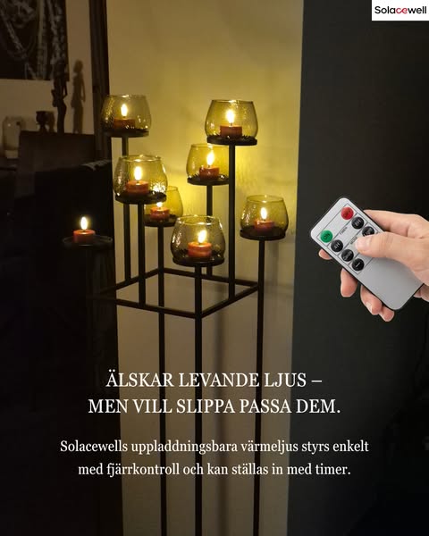 Uppladdningsbara LED-ljus – Säkra, vackra & 50% rabatt