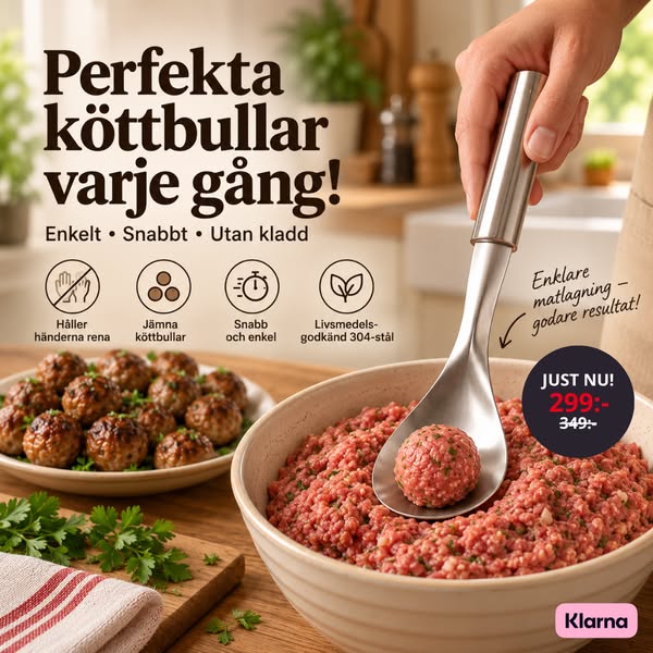 60 köttbullar – utan allt kladd.