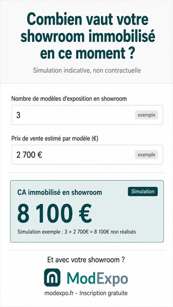 Vos Modèles d'Expo Méritent Un Canal De Vente Dédié
