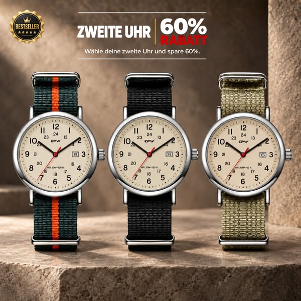2 Uhren · 60 % Rabatt
