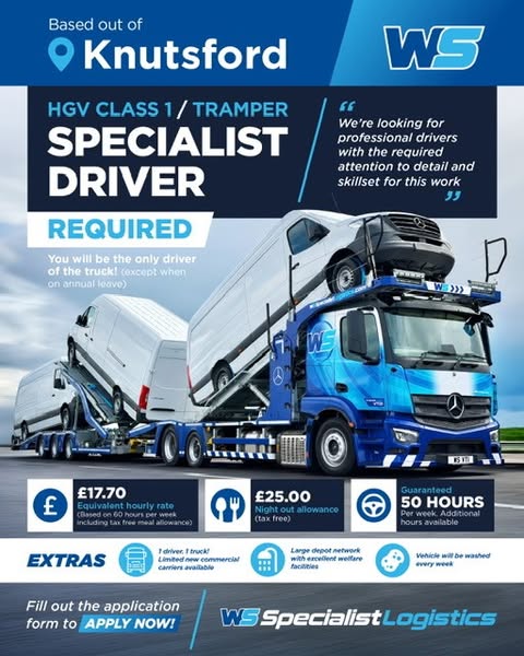 Join WS Specialist Logistics – A Growing Professional Vehicle Transport Operation