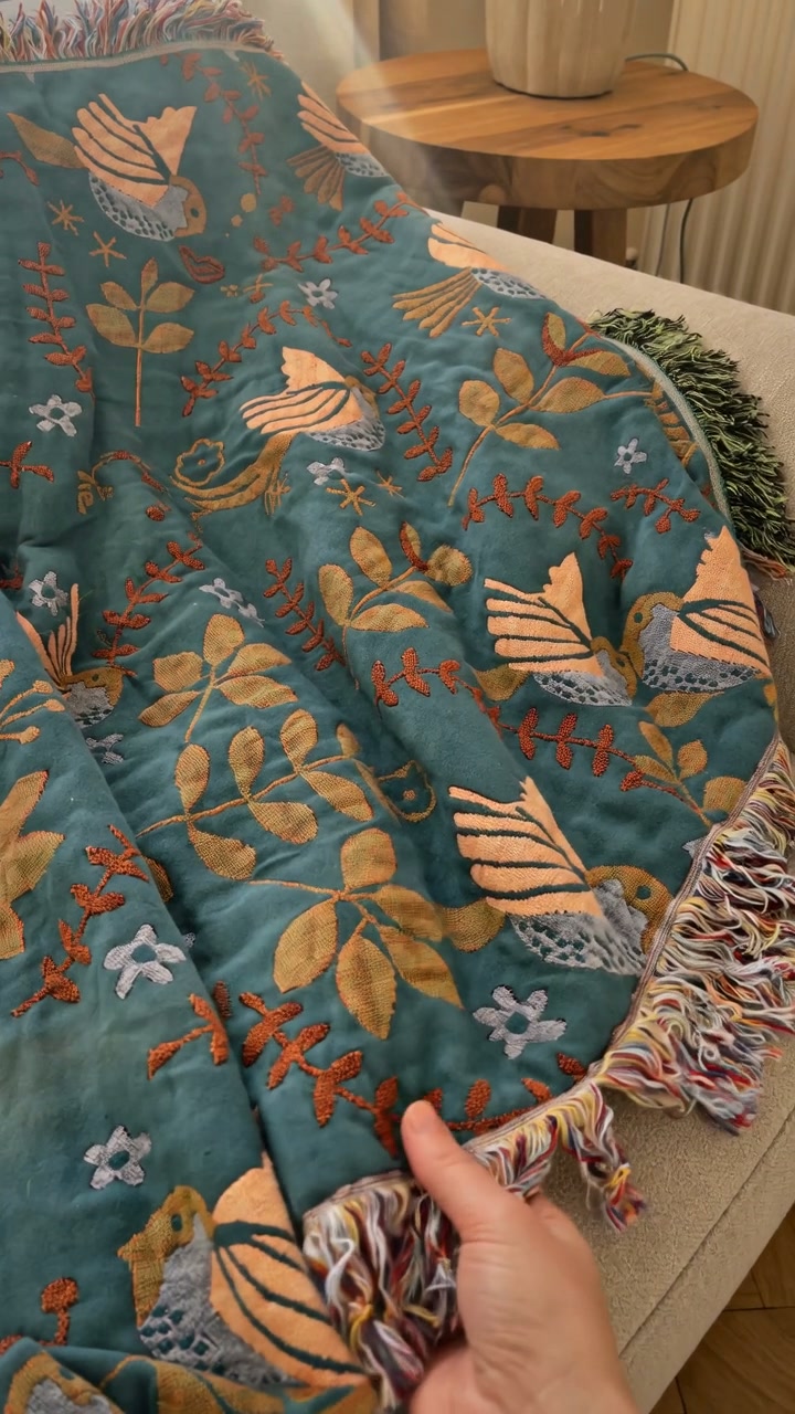Scandinavian Bird Blanket