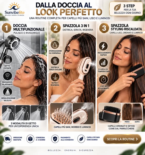 La tua routine capelli in 3 step 3 prodotti. 1 routine. Capelli più ordinati.