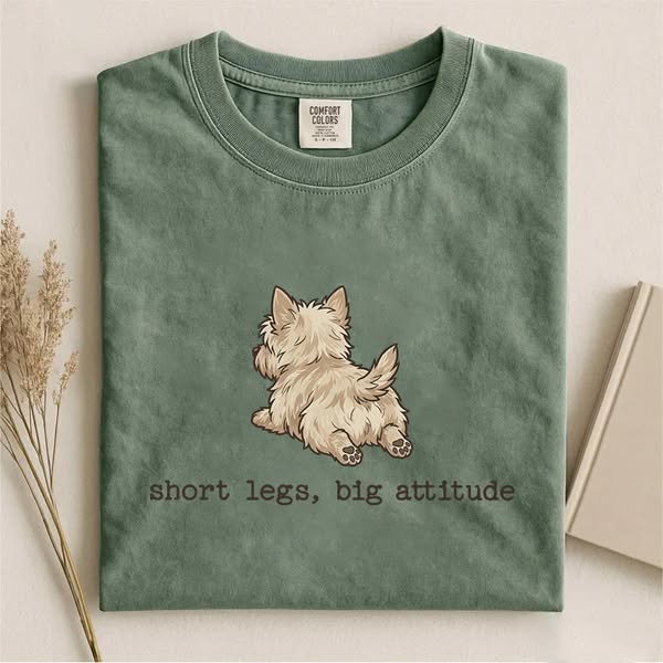 Short Legs Big Attitude Funny Cairn Terrier Dog T-shirt