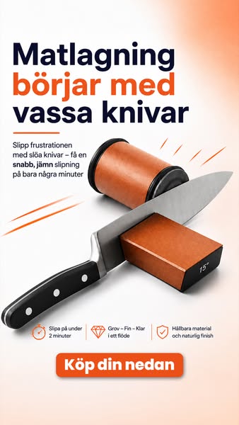 Årets knivslip 2025, nu till super-rea. Gör det till en fröjd att stå i köket! Förvandla alla dina knivar hemma till proffsverktyg