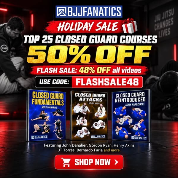 That means over 70% OFF on these selected Closed Guard instructionals.