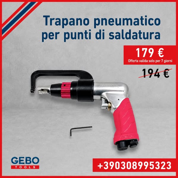 Trapano pneumatico per punti di saldatura