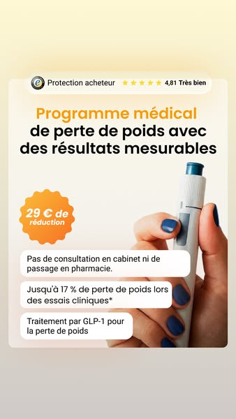 Programme de perte de poids – 29 € de réduction