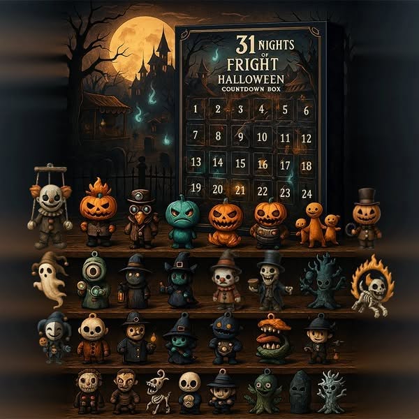31 Nights of Fright – Halloween Countdown Box with Figurines
