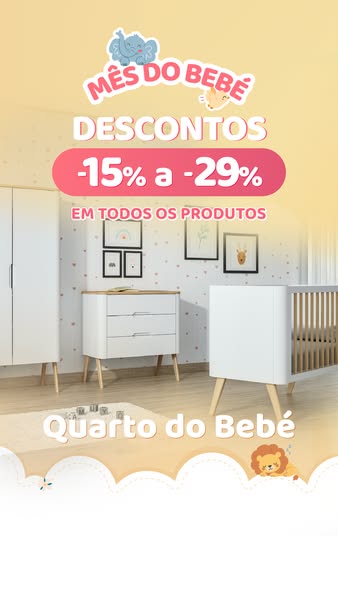 Mês do Bebé QUARTO DO BEBÉ -15% a -50% DESCONTO
