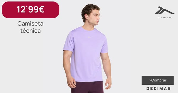 Nueva camiseta técnica por solo 12,99 € Décimas