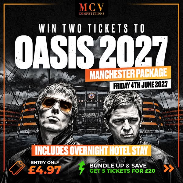 Win x2 Tickets To Oasis!