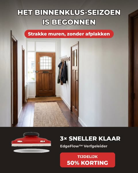 Strakke schilderlijnen — zonder tape