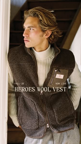 Heroes Wool Fleece Vest with Undyed Wool