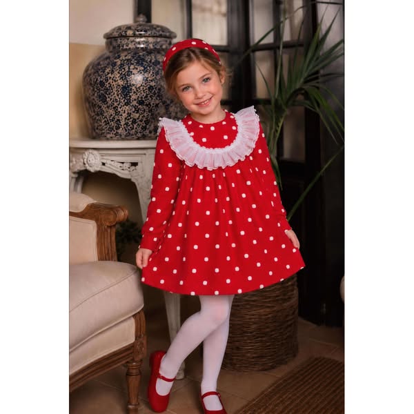 AW26 Rochy Girls Red 3D Spot Dress