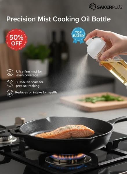 Ultra‑Fine Cooking Oil Spray Bottle