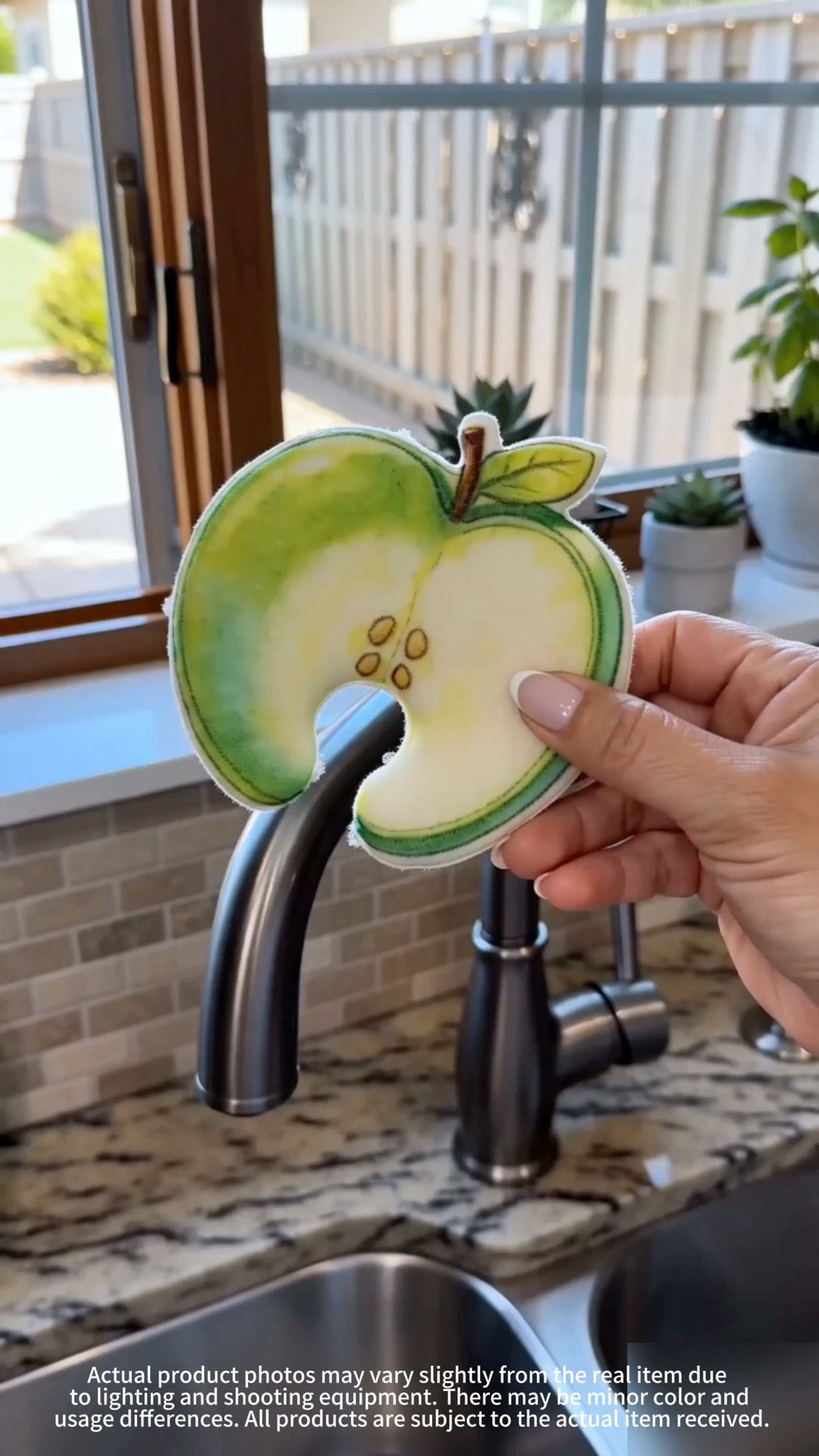 Cartoon Fruit Compressed Wood Pulp Dishwashing Sponge & Kitchen Scrubber
