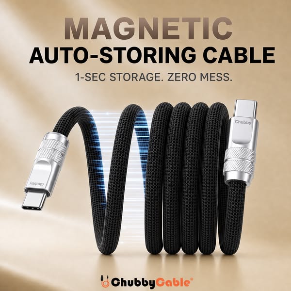 240W Magnetic Braided USB-C Fast Charging Cable | ChubbyCable