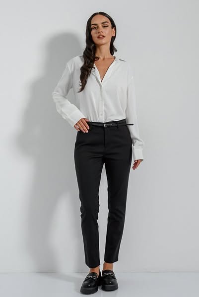 Chinos παντελόνι με ζώνη-BLACK-36