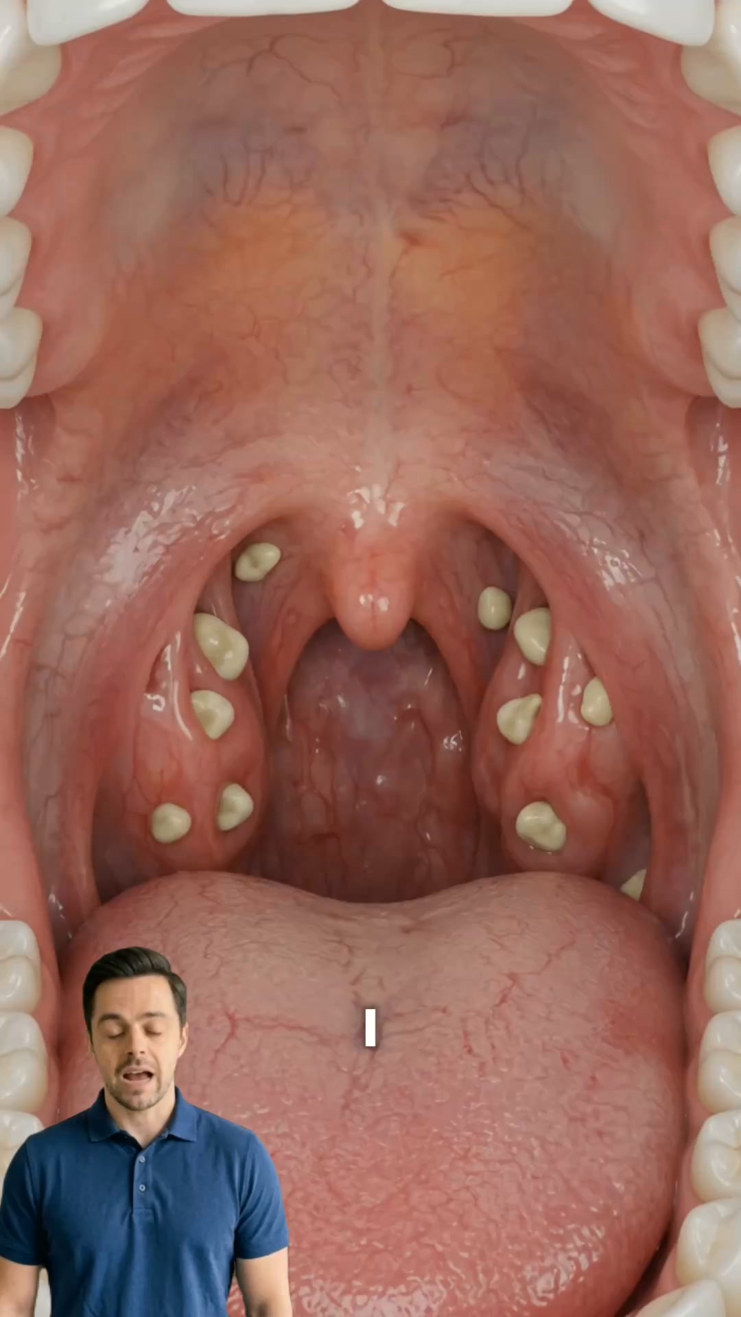 Day 1: I finally saw what was in my throat. Day 30: it's gone.