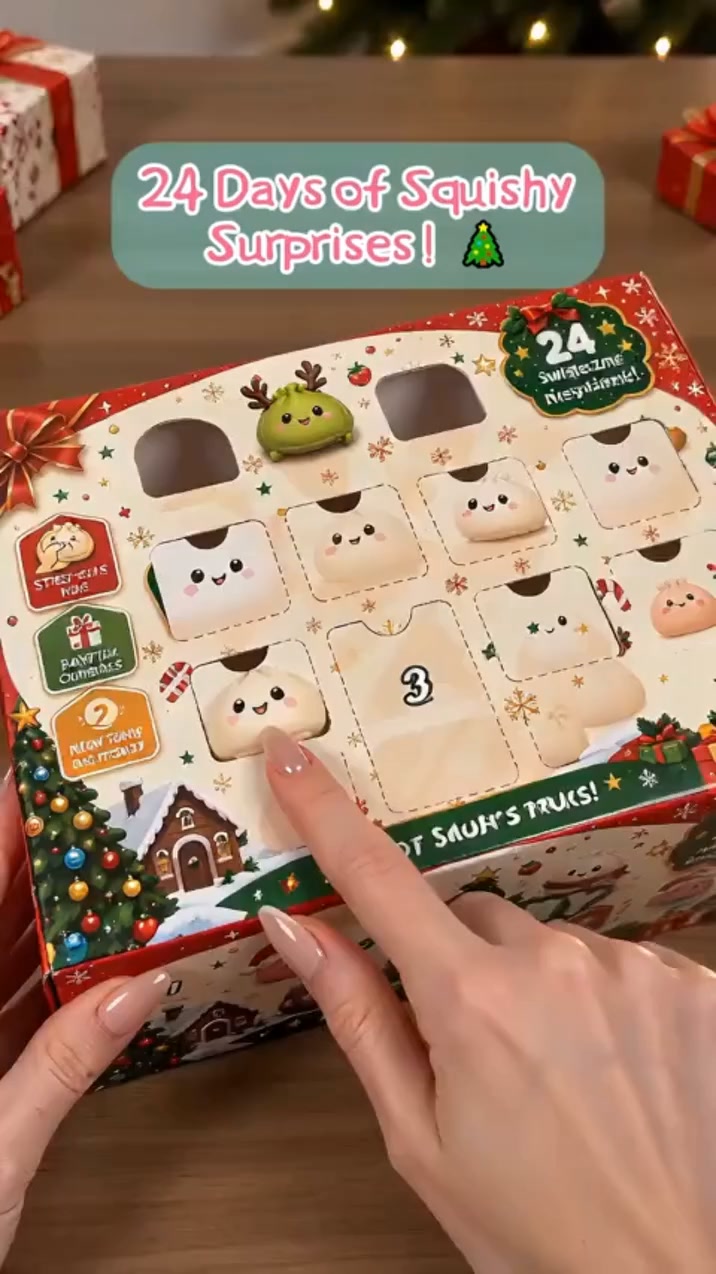 Christmas Special | 24 Days of Mini Squishies – Cute 2026 Advent Calendar with Daily Dumpling Surprises