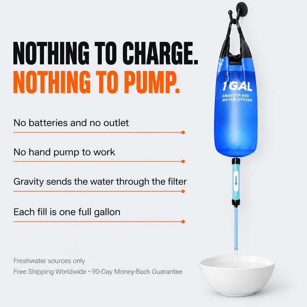 A water filter that just needs a hook