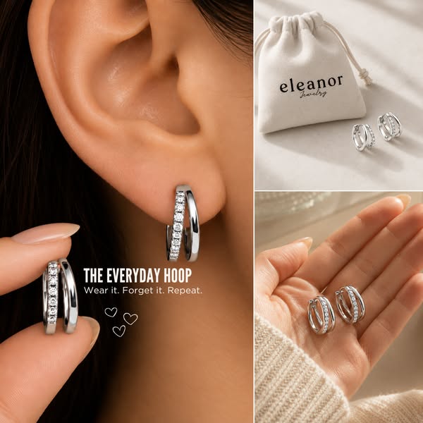 Elina Double Hoop