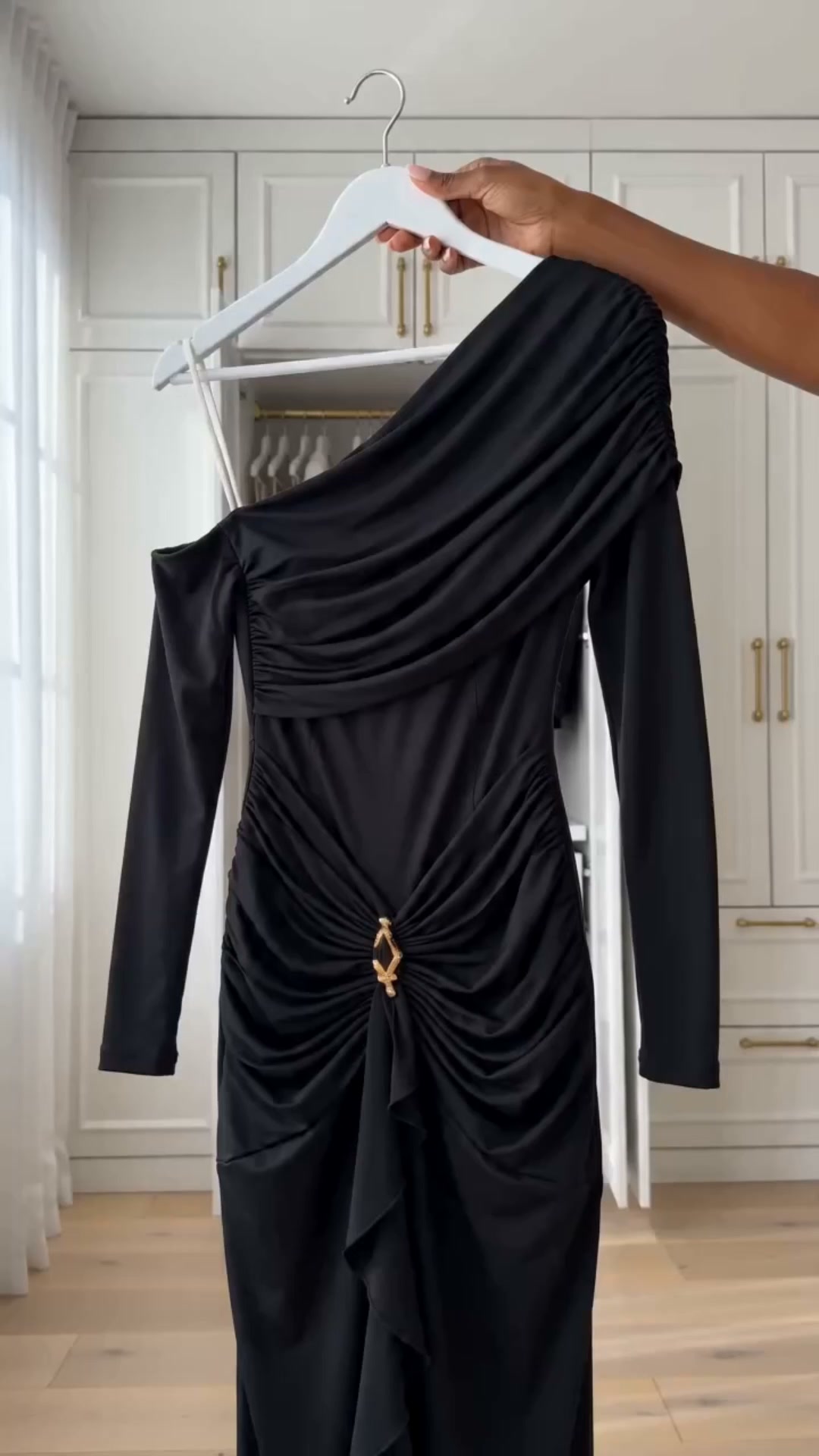Asymmetric Ruched Elegance