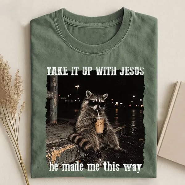 Raccoon Jesus T-shirt