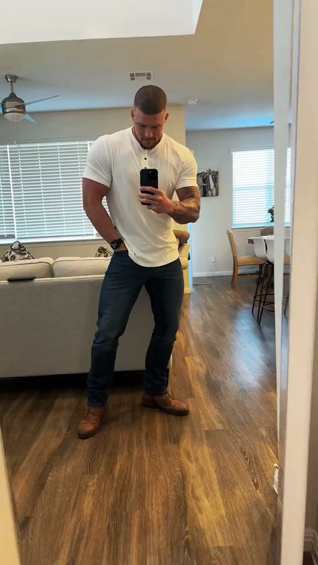 Get this slim-fit Henley tee now while it’s 50% OFF