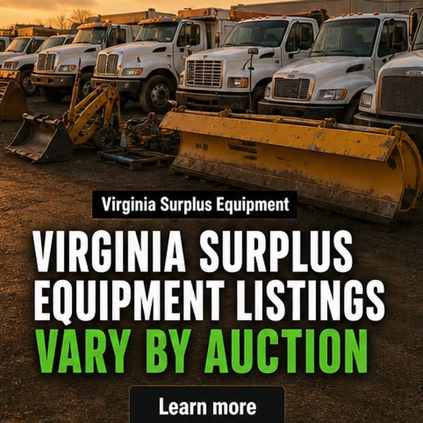 Learn more about Virginia State Surplus Equipment Online Sales