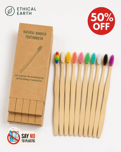 50% Off Bamboo Toothbrush