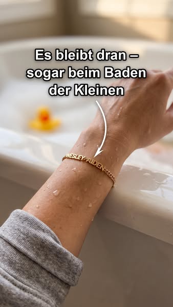 Bleibt sogar beim Baden dran