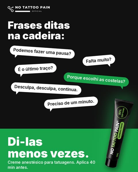 Menos dor na tatuagem