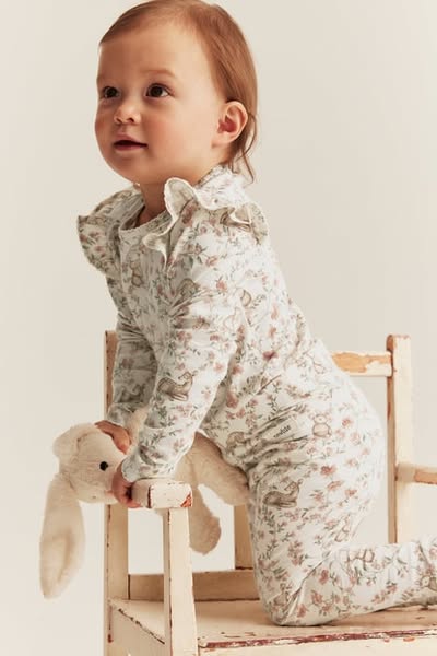 Floral bodysuit with frill