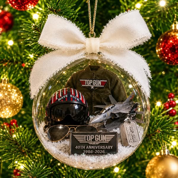 Top Gun 40th Anniversary Christmas Ornament