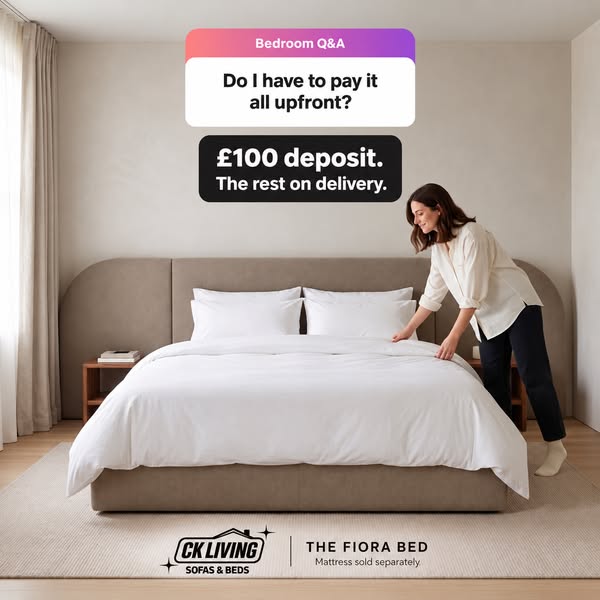 £100 deposit. The rest on delivery.