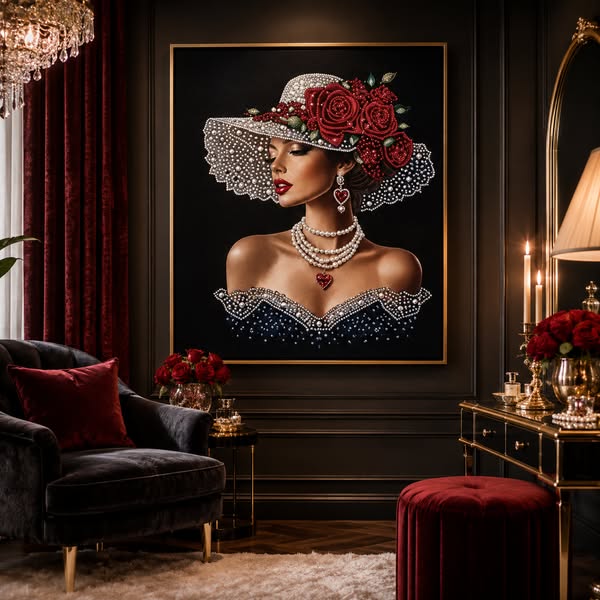 Peinture Diamant La Demoiselle — Créez l'élégance avec vos mains !