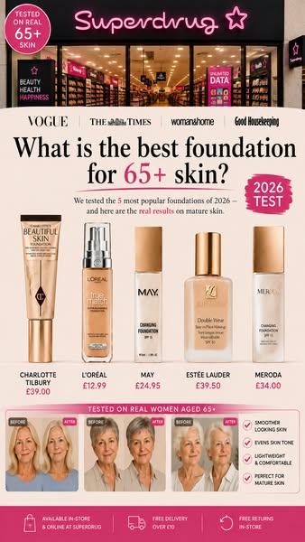 We Tested 5 Foundations on Women 65+