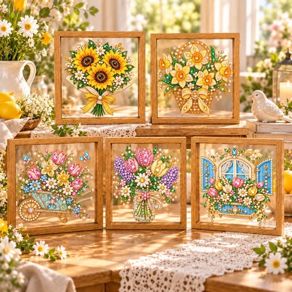 New Framed Clear Diamond Painting Pearl Art KitOn Sale