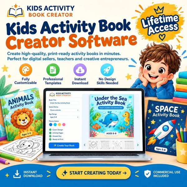 Create Kids’ Books with Lifetime Access