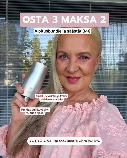 Suomen suosituin suihkusuodatin
