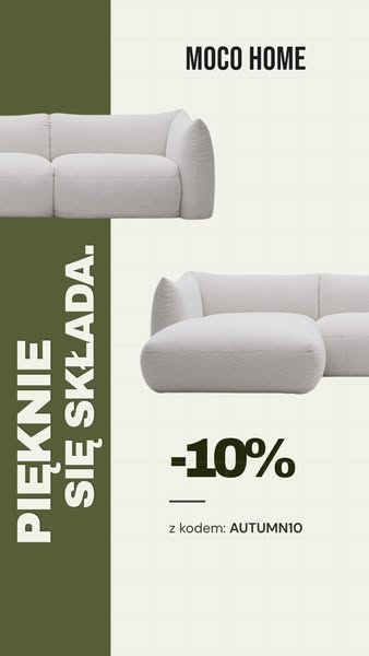 Duży narożnik do salonu Cosy 332x175