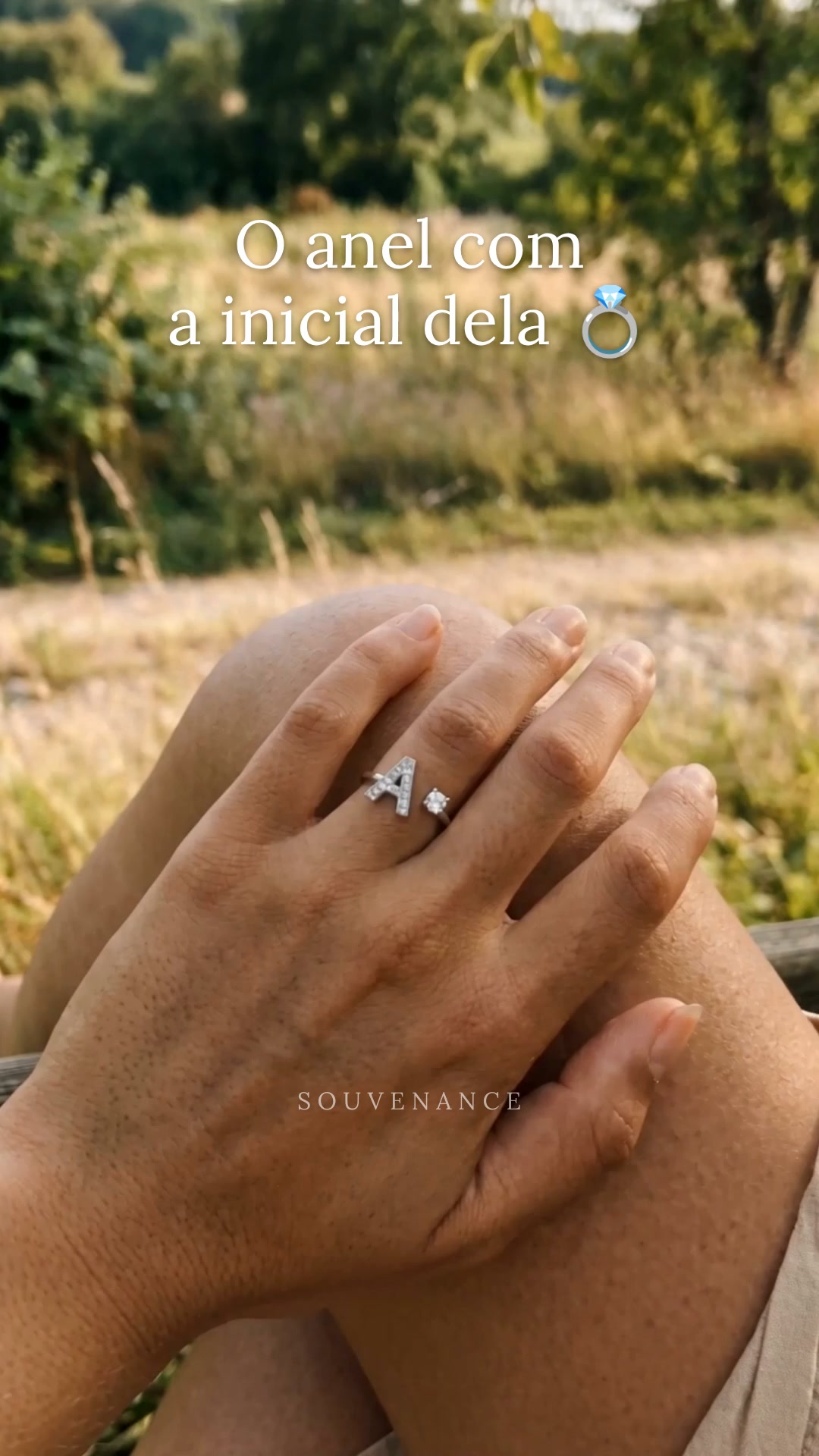 Anel Inicial Brilhante personalizado