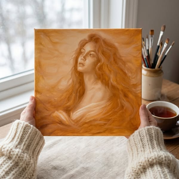 Paint Dreamy One-Color Oil Portraits