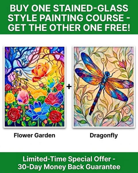 Buy One Stained-Glass Style Course Get Another FREE