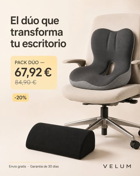 Tu espalda no aguanta 8 horas más así