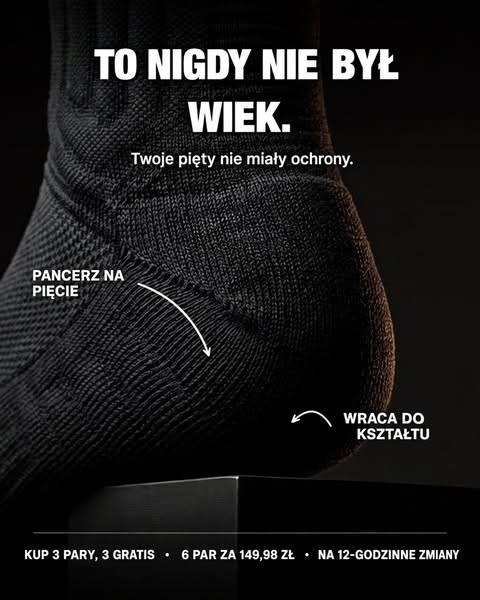 Pancerz na piętę. Amortyzacja pod stopę.
