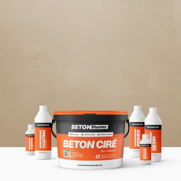 Beton Ciré pakket | Zelf Mengen: 333. Grey Flannel, 5m²