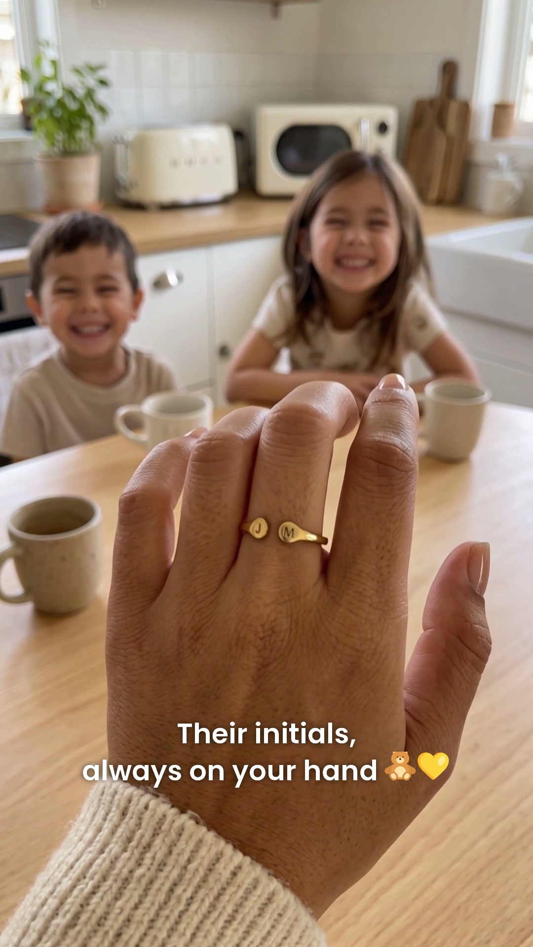 Your 2 Initials, Engraved on One Ring
